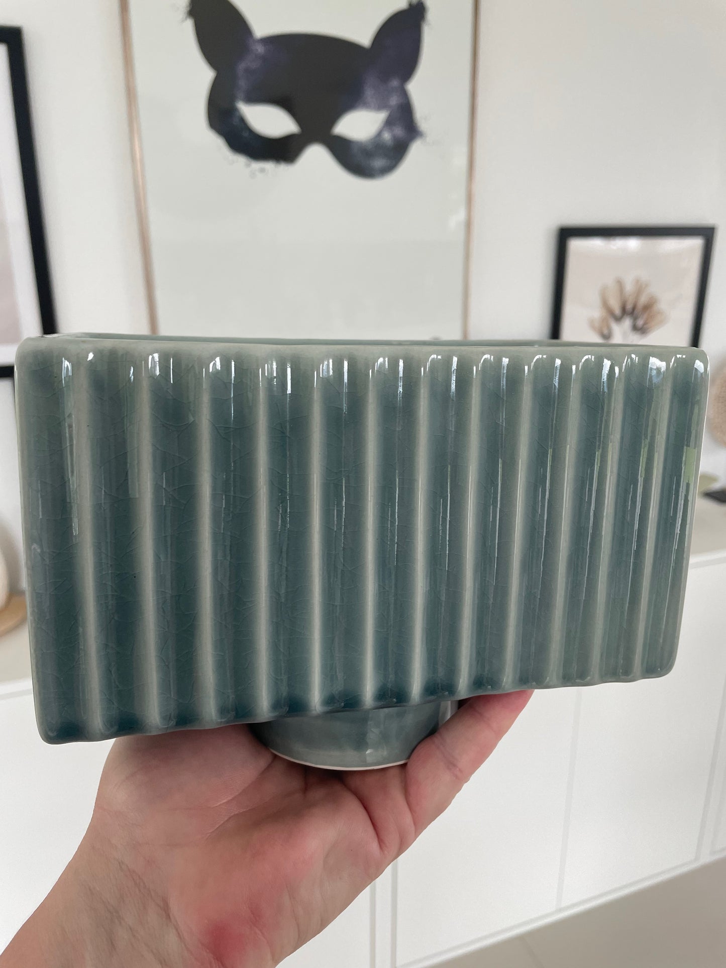 UNC Vase i blågrønn keramikk Jade