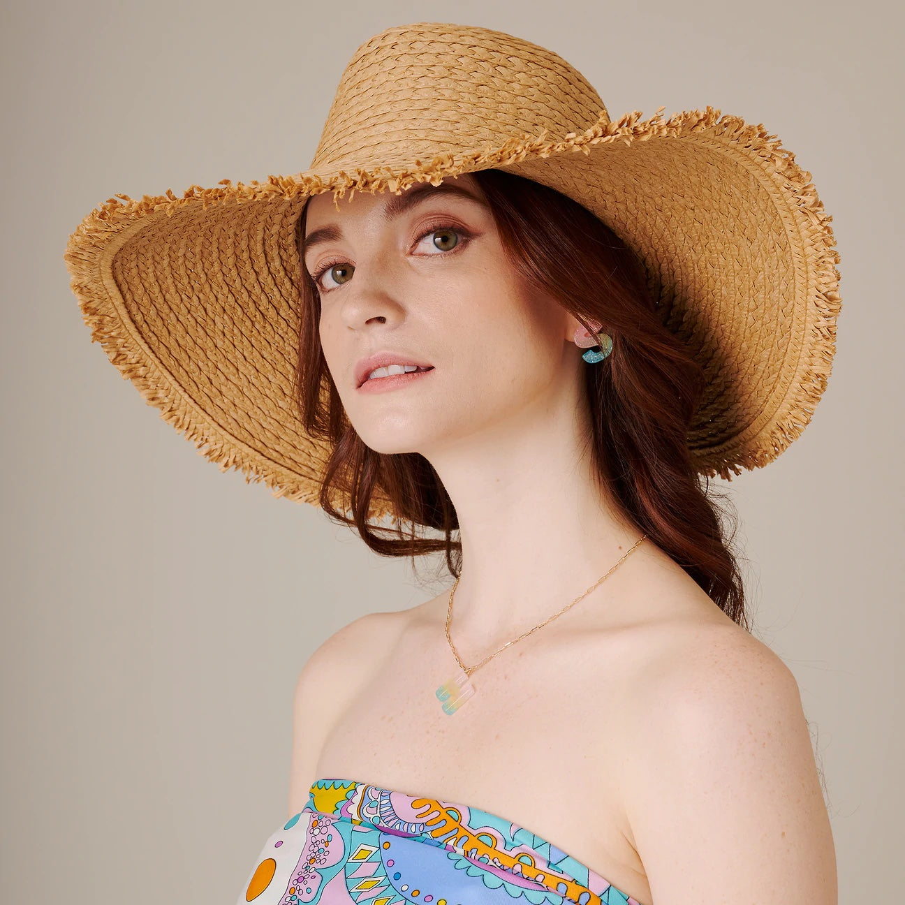 Frayed Straw Floppy Sun hat *1 igjen*
