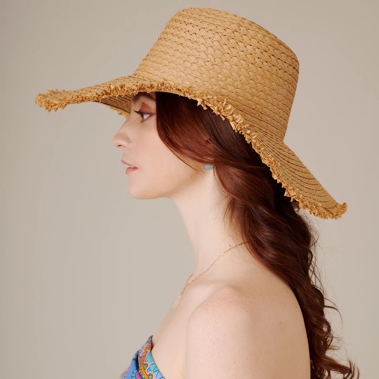Frayed Straw Floppy Sun hat *1 igjen*