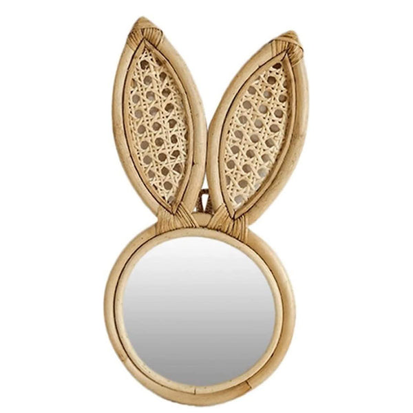 Rattan Bunny Mirror