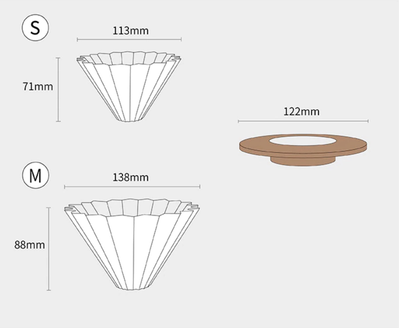 Origami coffe dripper - Small (1-2 cups)