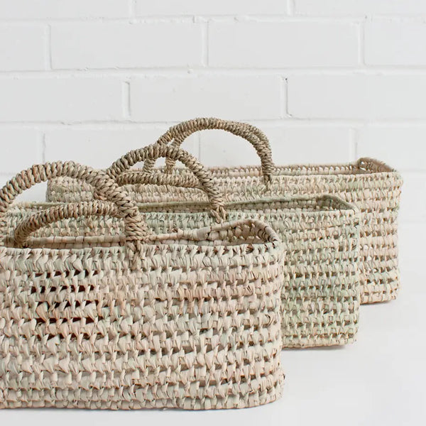 Baskets - Set of 3 Open Weave Storage